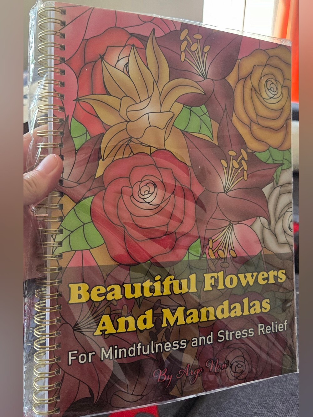 Beautiful Flowers and Mandalas Adult Coloring Book